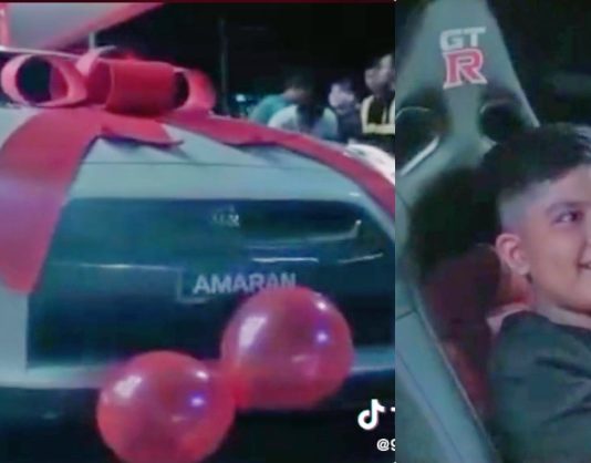 Sempena ulang tahun ke-10, kanak-kanak lelaki ini dapat Nissan GT-R R35