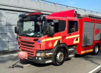 Jentera bomba terlibat kemalangan tiga kenderaan