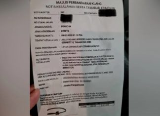 30 pemilik kereta terkejut dapat kompaun MPK RM1,000 pada hari Ahad