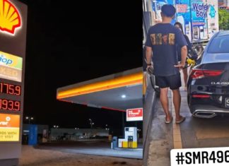 Pandu Mercedes tapi kedekut, rakyat Singapura isi RON 95 di Puchong