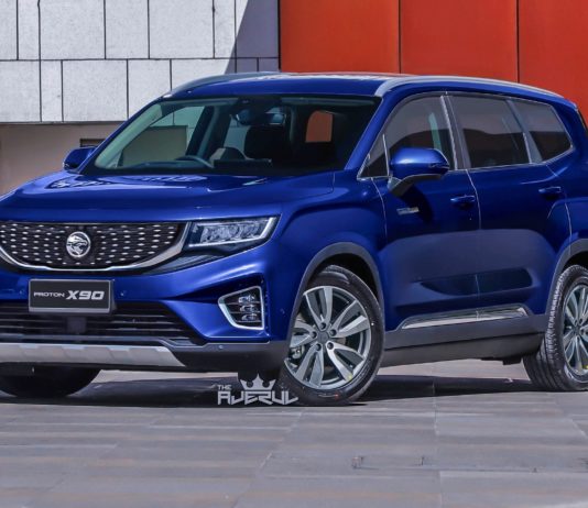 Versi bayangan awal Proton X90, bakal guna enjin hibrid turbo?