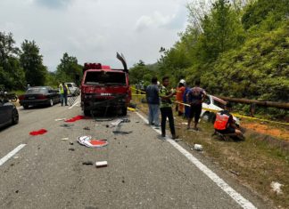 Perodua Viva hilang kawalan, dua cikgu sekolah memandu maut