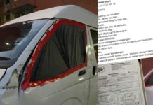“Bagi elok, pulang van kemalangan, lepas tu lari,” pemilik tanggung kerugian RM4.5k
