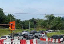 Jalan alternatif Gua Musang-Kuala Lipis sesak 6 km