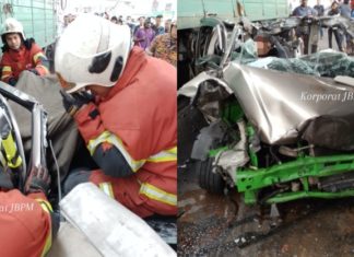 Digilis lori, pemandu Myvi patah tangan kiri