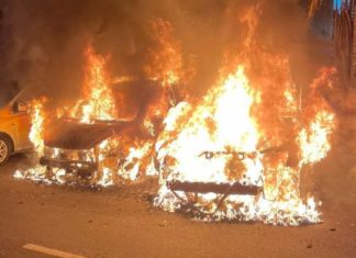 Empat kereta terbakar, macam mana boleh berlaku?