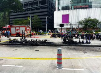 13 motosikal, empat skuter terbakar depan Suria KLCC