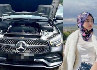 Mercedes GLC rosak lepas isi minyak, isteri Haqiem Rusli saman stesen minyak