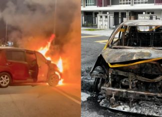 Perodua Myvi terbakar depan rumah, pemilik baru tukar kompresor AC
