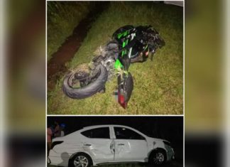 Nissan Almera arah bertentangan elak babi, penunggang motor Kawasaki maut