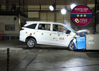 Daihatsu Xenia dapat 3-bintang Asean NCAP