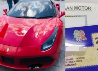 ‘Kantoi’ pandu Ferrari tanpa cukai jalan
