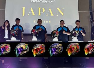 Gracshaw lancar topi keledar edisi Jepun, ada enam rekaan harga bermula RM420