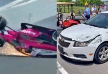 Chevy Cruze terkena tayar ‘terbang’ kereta lumba, pihak litar ganti model baharu