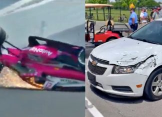 Chevy Cruze terkena tayar ‘terbang’ kereta lumba, pihak litar ganti model baharu