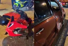Penunggang Ducati Panigale maut langgar Perodua Myvi