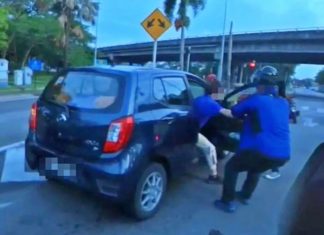 ‘Rampas’ kereta di lampu isyarat, tiga lelaki diupah along