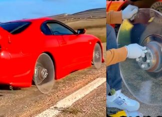 Toyota Supra cabar fizik guna roda lutsinar