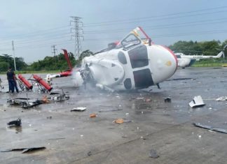 Helikopter bomba terhempas, tujuh penumpang dalam keadaan stabil
