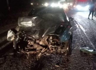 Dua warga emas maut kereta bertembung bas ekspres