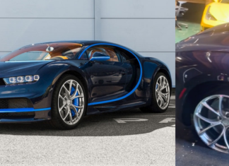 Pandu Bugatti Chiron dengan rim tanpa tayar, pemilik bayar kos baik pulih RM91k