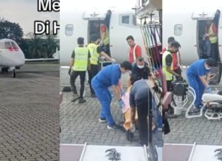 Dapatkan rawatan di Malaysia, pesakit Indonesia ini guna jet peribadi