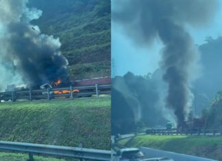 Lori terbakar punca aliran trafik Genting Sepah-Gombak lewat sejam
