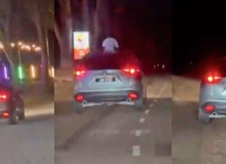 Polis kenalpasti pemandu biar kanak-kanak keluar kepala dari bumbung suria