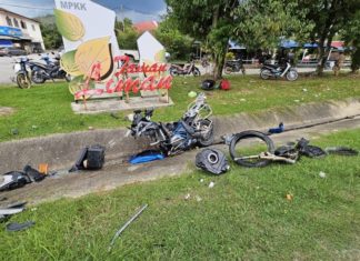 Penunggang BMW GS maut langgar Proton Saga