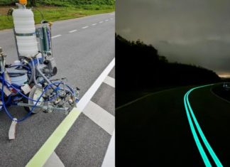 Garis jalan ‘glow in the dark’ terpanjang di Malaysia, ada di Kedah