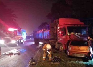 Axia bertembung treler, seorang lelaki maut