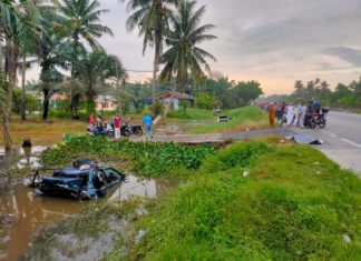 Seorang maut, lima cedera kereta dinaiki masuk parit