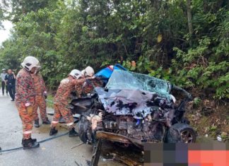 Guru antara tiga maut nahas dua kenderaan