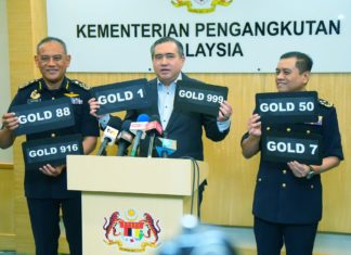 JPJ buka bidaan Nombor Pendaftaran Istimewa siri GOLD