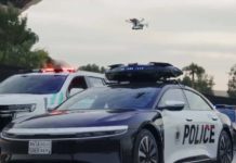 Lucid Air kereta peronda polis Arab Saudi, pertama dunia dengan dron atas bumbung