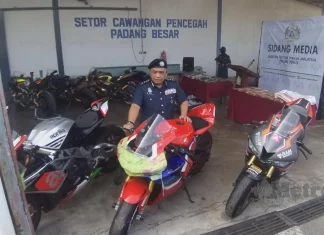 Kastam rampas 9 motosikal kuasa tinggi tanpa cukai bernilai RM715,130