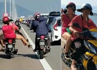 Bahayakan rider di Jambatan Pulau Pinang, suami isteri didenda RM2.5k