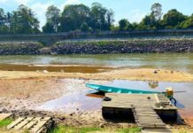 Sungai Golok kering, penduduk hanya jalan kaki ke Thailand