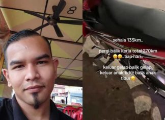 Ulang-alik 270km setiap hari pergi kerja, sebulan dua kali tukar tayar motor