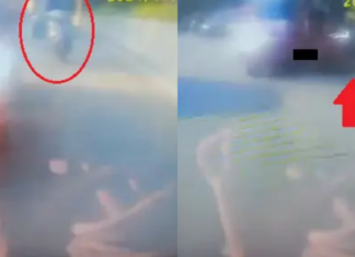 Marah cermin sisi dipukul, pemandu Tesla langgar penunggang motosikal