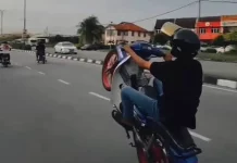 Padah muat naik video aksi ‘wheelie’