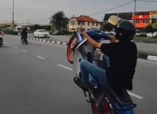 Padah muat naik video aksi ‘wheelie’