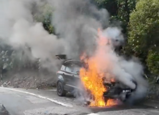 Ford Kuga terbakar naik Genting Highlands