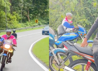 Warga emas tunggang Yamaha RX-Z model pertama curi perhatian warga media sosial