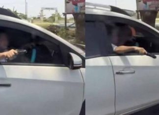 Berang gagal memotong, pemandu samseng temb4k tayar kereta lain