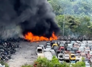 130 motosikal terbakar di depoh simpanan DBKL