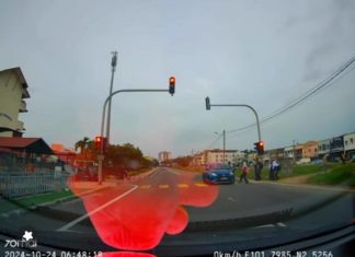 Viral: Polis tahan pemandu Myvi langgar pelajar depan sekolah