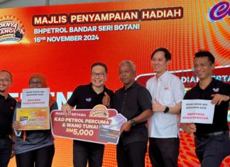 Lumayan! 40 pemenang terima hadiah BHPetrol ‘Peraduan Pam & Beli, Syoknya Menang!’