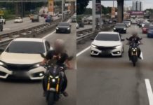 Ikut rapat belakang ambulans, pemandu Civic ditahan, penunggang MT-15 diburu