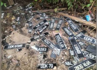 Pesara kerajaan temui ratusan nombor plat selepas banjir